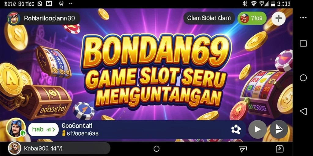 Tampilan utama gameplay BONDAN69 yang menarik dan penuh warna.