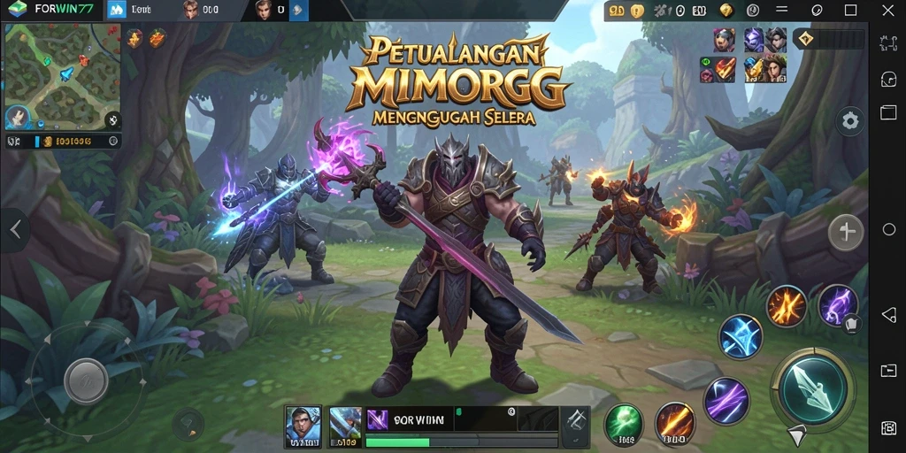 Screenshot gameplay FORWIN77 yang menampilkan aksi seru dalam dunia MMORPG.