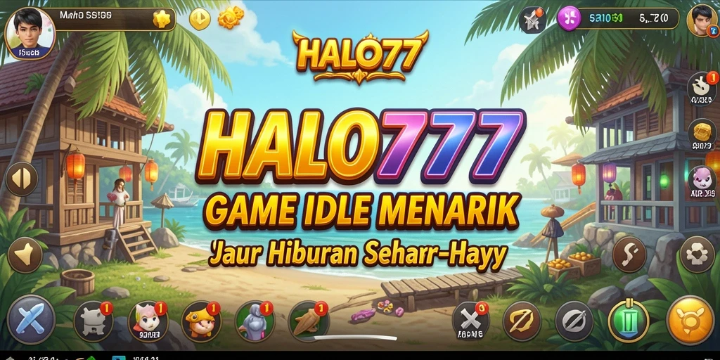 Tangkapan layar utama HALO777 menampilkan aksi gameplay Idle yang seru.
