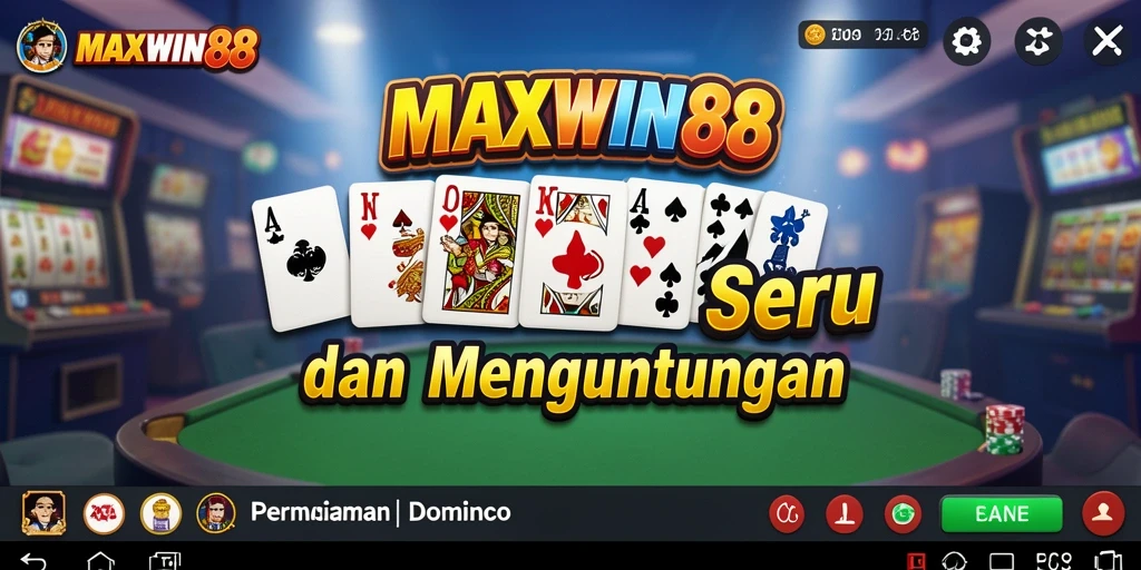 Tampilan gameplay domino yang seru dan menarik di MAXWIN88.