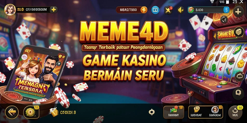 Tampilan gameplay menarik dari permainan Kasino MEME4D.