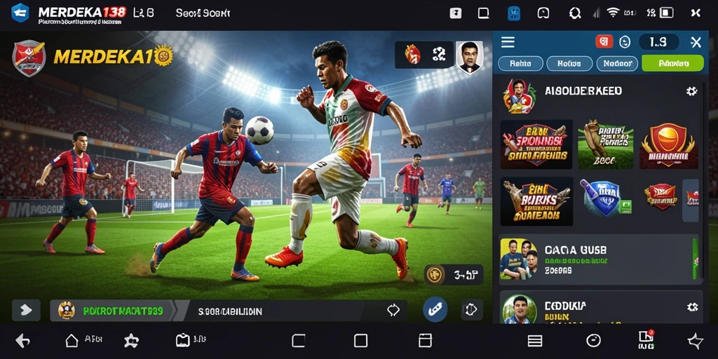 Tampilan utama gameplay MERDEKA138 yang menunjukkan opsi taruhan olahraga.