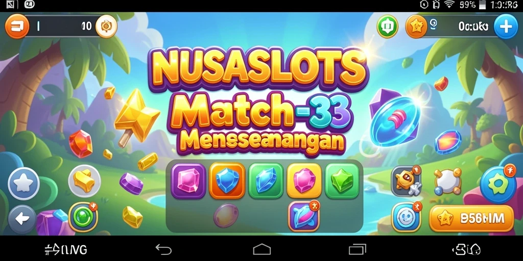 Tangkapan layar gameplay NUSASLOTS yang menampilkan aksi mencocokkan elemen.