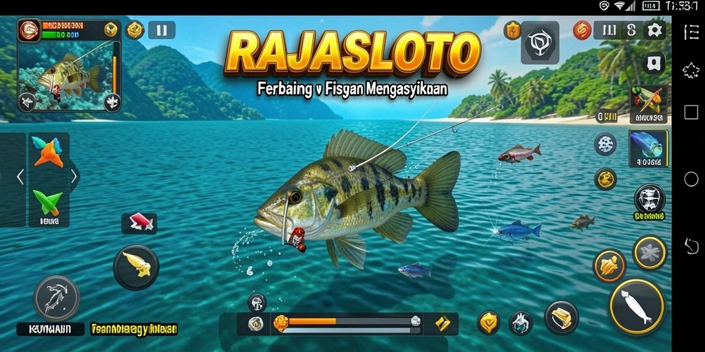 Tangkapan ikan besar dalam gameplay RAJASLOTO yang seru.