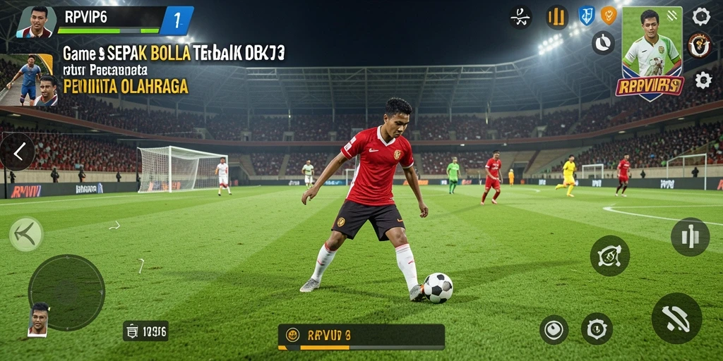 Gameplay seru RPVIP6 dengan grafik sepak bola yang memukau.