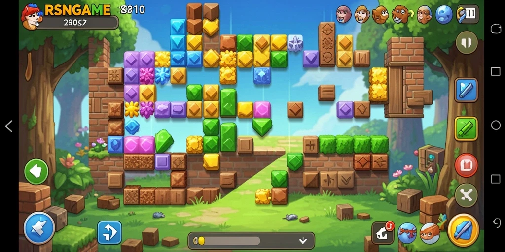 Gameplay RSNGAME menunjukkan pemain menyelesaikan teka-teki dengan cepat.